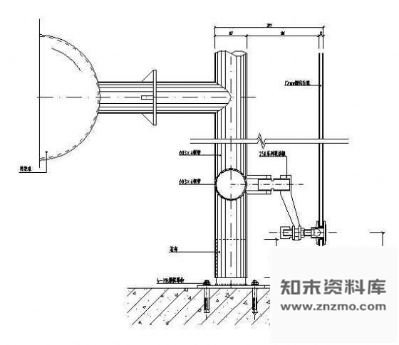 图块/节点点式玻璃幕墙 节点 结构节点图