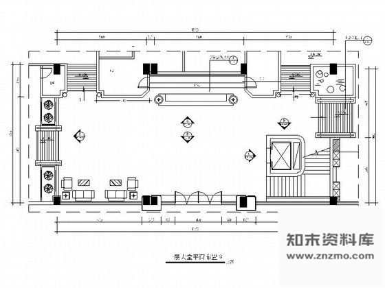 施工图东莞休闲会所大堂室内装修图