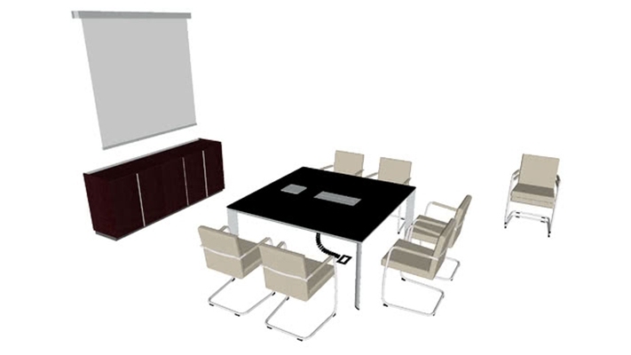 多功能会议室 草图大师模型