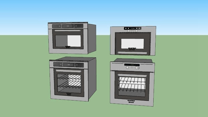 烤箱 草图大师模型