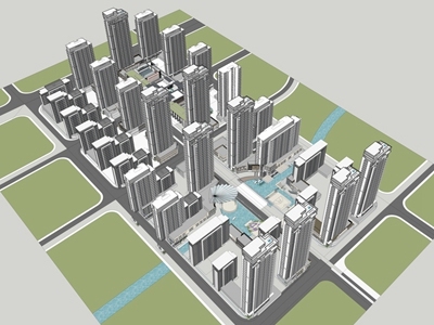 现代高层住宅+商业+示范区