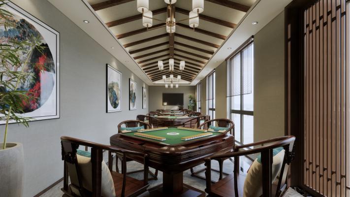 中式棋牌室