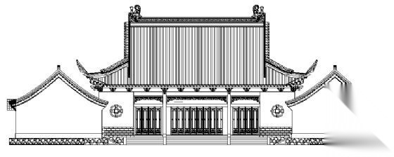 某财神殿建筑方案图
