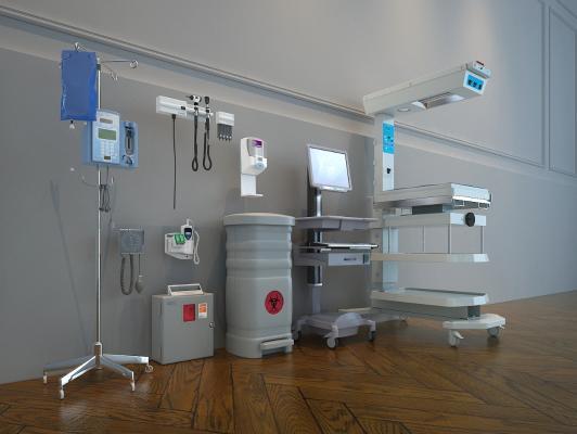 现代风格医疗器械 输液架 检测仪器