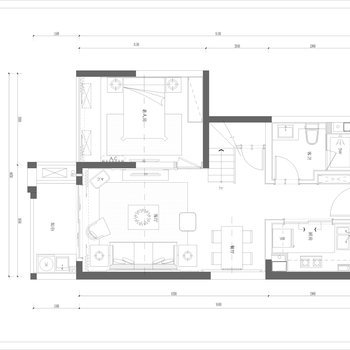 loft单身公寓样板间整套施工图