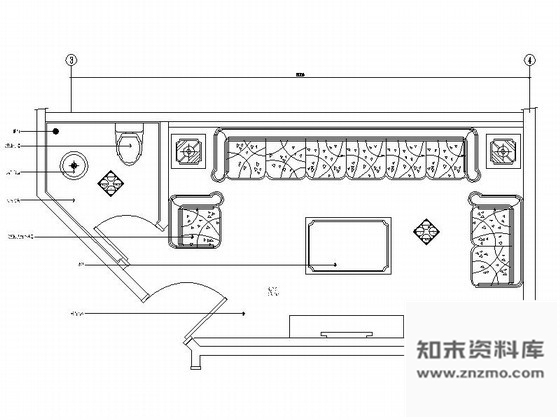 图块/节点现代会所包间装修详图