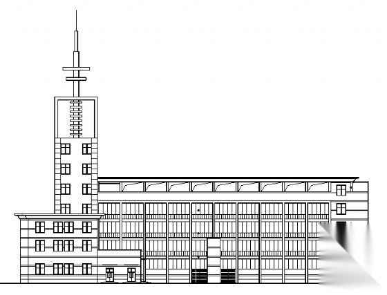 某五层消防大队办公楼建筑施工图