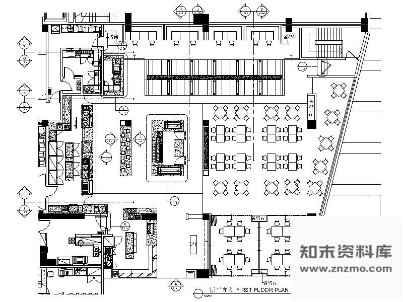 施工图广州某酒店一层全日餐厅施工图