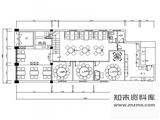 施工图现代时尚餐厅室内设计装修图含效果