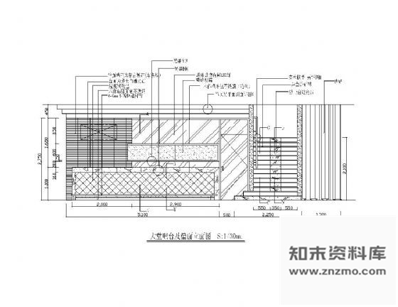 图块/节点吧台装饰墙详图 节点