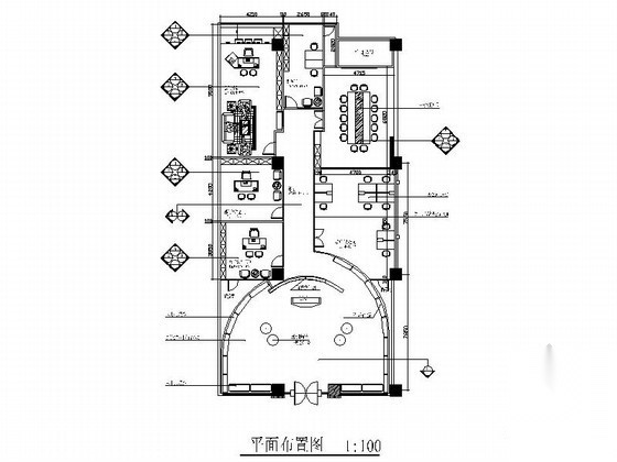 [江苏]某公司带展厅的办公室装修图