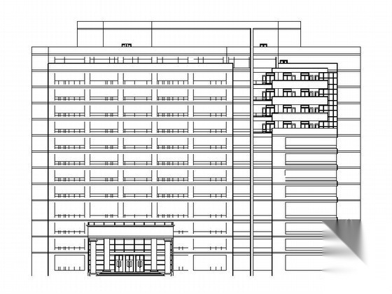某武警医院十三层住院部建筑扩初图