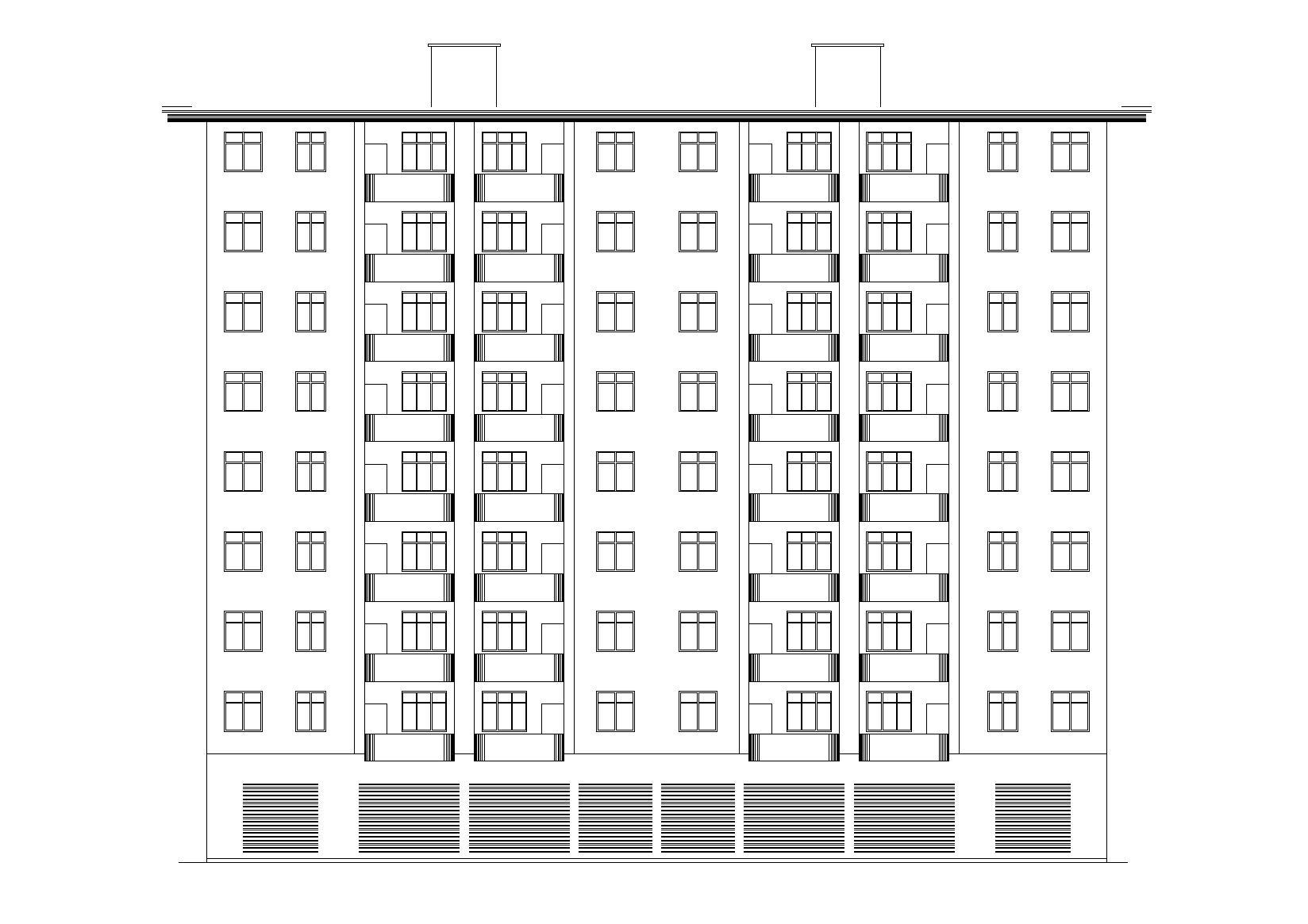 L型坡屋顶阁楼小高层安置住宅楼建筑施工图