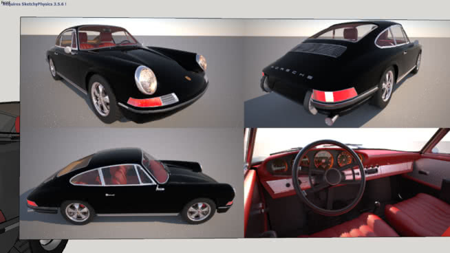 保时捷911 1967 Maxwell纹理化 跑车 赛车 车内 头盔