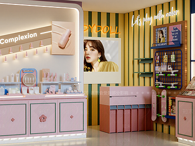 现代化妆品展台