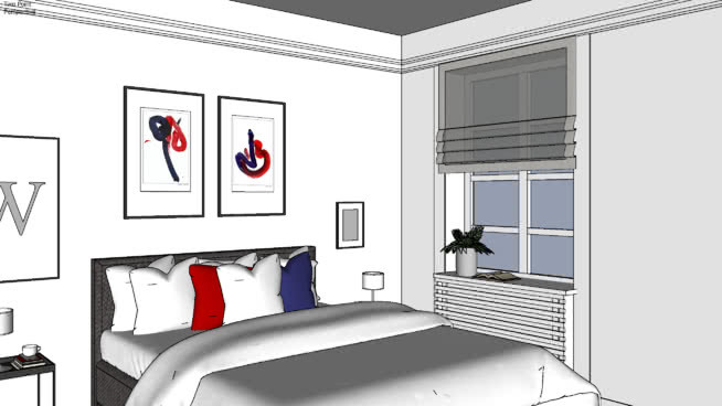 Ready design bedroom.准备好了一间卧室。 卧室 床 搁层