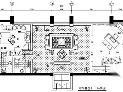 宾馆高级套房装修图 客房