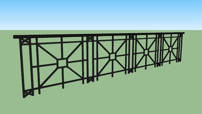 栏杆 草图大师模型