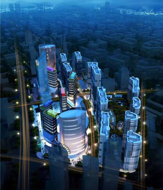[山东]高层多业态现代风格城市综合体建筑设计方案文本 规划设计