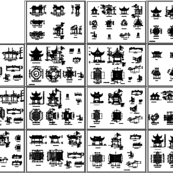 凉亭CAD施工图库