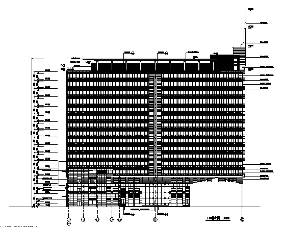 高层现代风格商业办公综合体建筑施工图