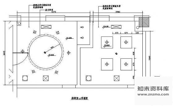 图块/节点棋牌室顶棚平面图
