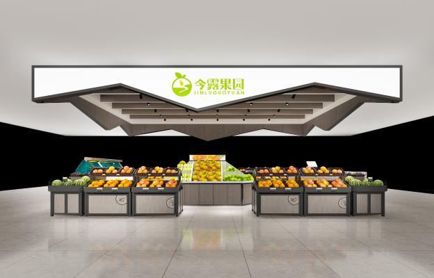 现代水果店 保鲜柜
