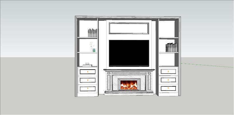 现代美式造型壁炉家庭电视柜 电脑 显示器 电视机 其他