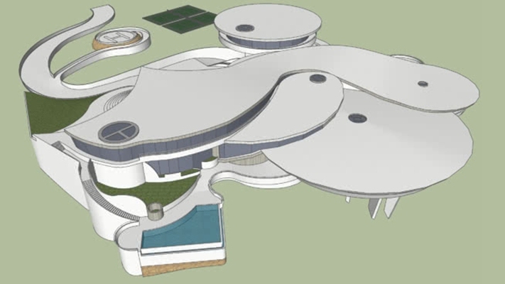 独栋别墅 草图大师模型
