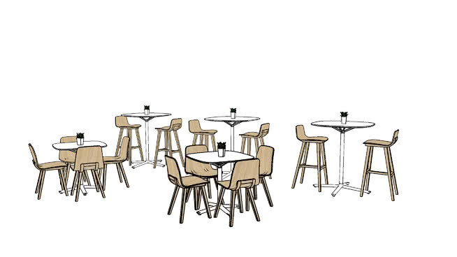 kuskoa 06 马车 鼓 家具 餐厅 桌子