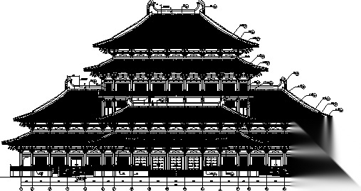 [河南]某寺庙大雄宝殿施工图 古建