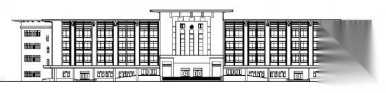 永定区某四层文化馆建筑方案图