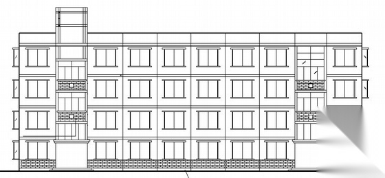 某高校四层宿舍楼建筑结施施工图