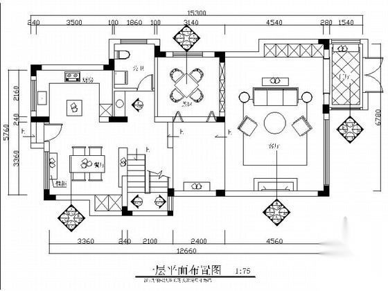 精品清新简约北欧风格两层小别墅室内设计装修施工图（含...