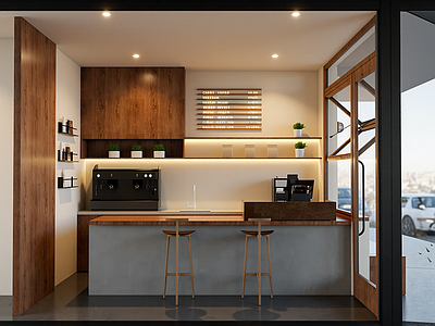 现代奶茶店