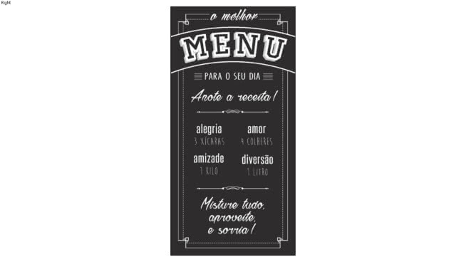 Table: the CHALKBOARD MENU 书 其他 遥控器