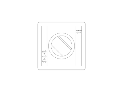 厨房设施 现代家具图块别墅家具图块施工图