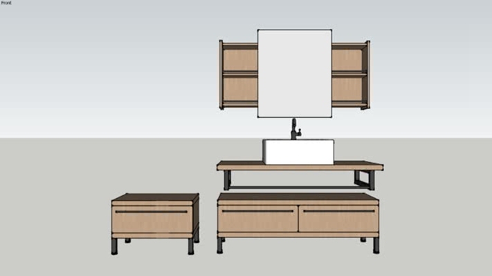 浴室柜 草图大师模型