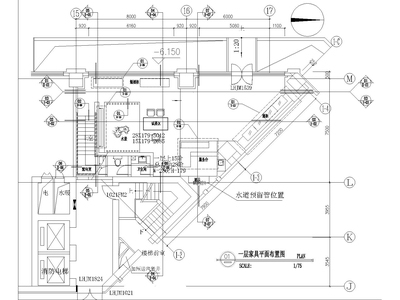 某茶馆全套设计施工装修施工图（含机电等）