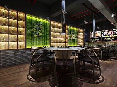 工业风烧烤店火锅店