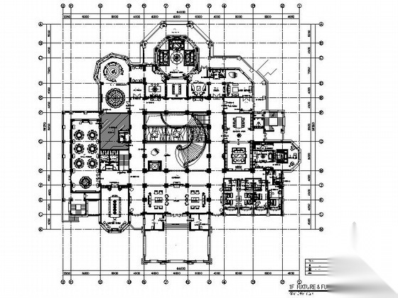 [广州]奢华文化休闲中心B栋室内装修施工图（含效果）
