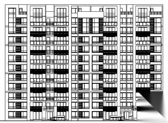 [南京]某十一层住宅楼建筑方案图（2号楼）