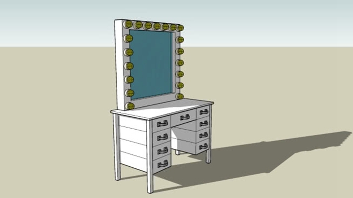 梳妆台 草图大师模型