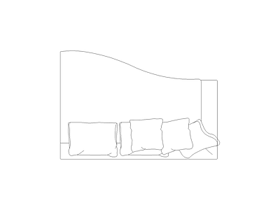 床 网红高端家具图块