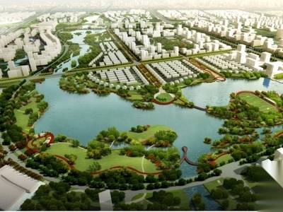 [江苏]某市经济技术开发区核心区景观规划设计方案 休闲景观 体育公园