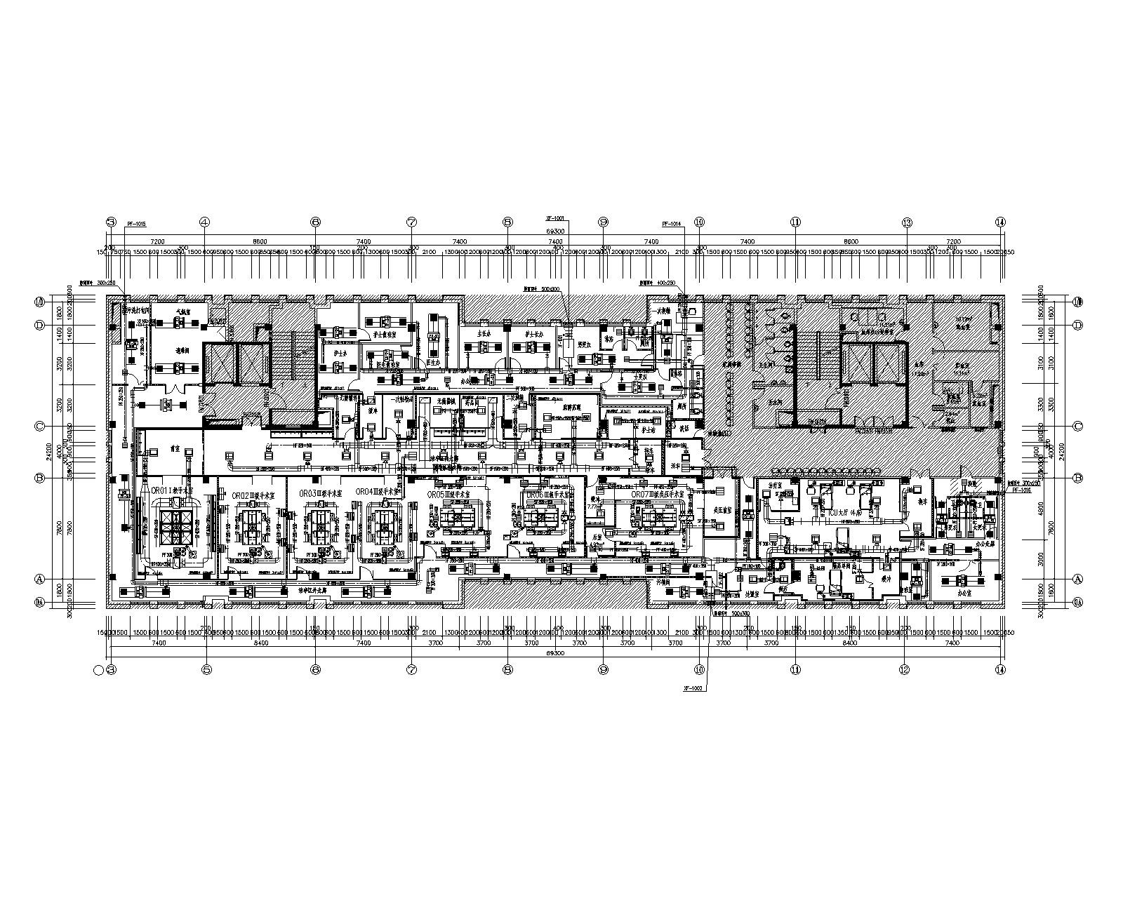 北京公主岭中医院综合楼净化项目暖通施工图 建筑暖通