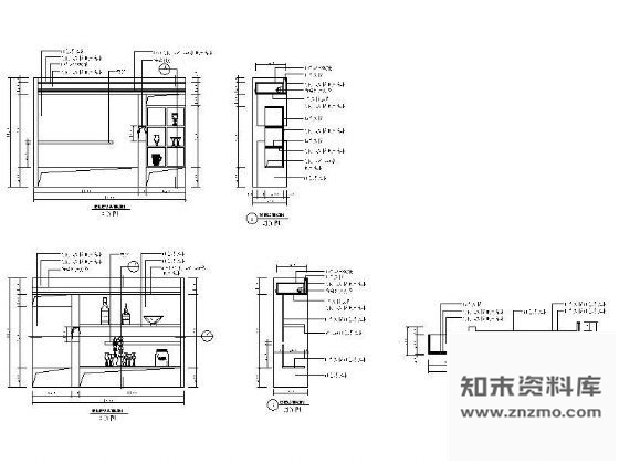 图块/节点餐厅吧台详图 节点 家具节点详图