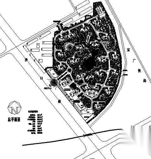 郑州某小区绿化设计平面图