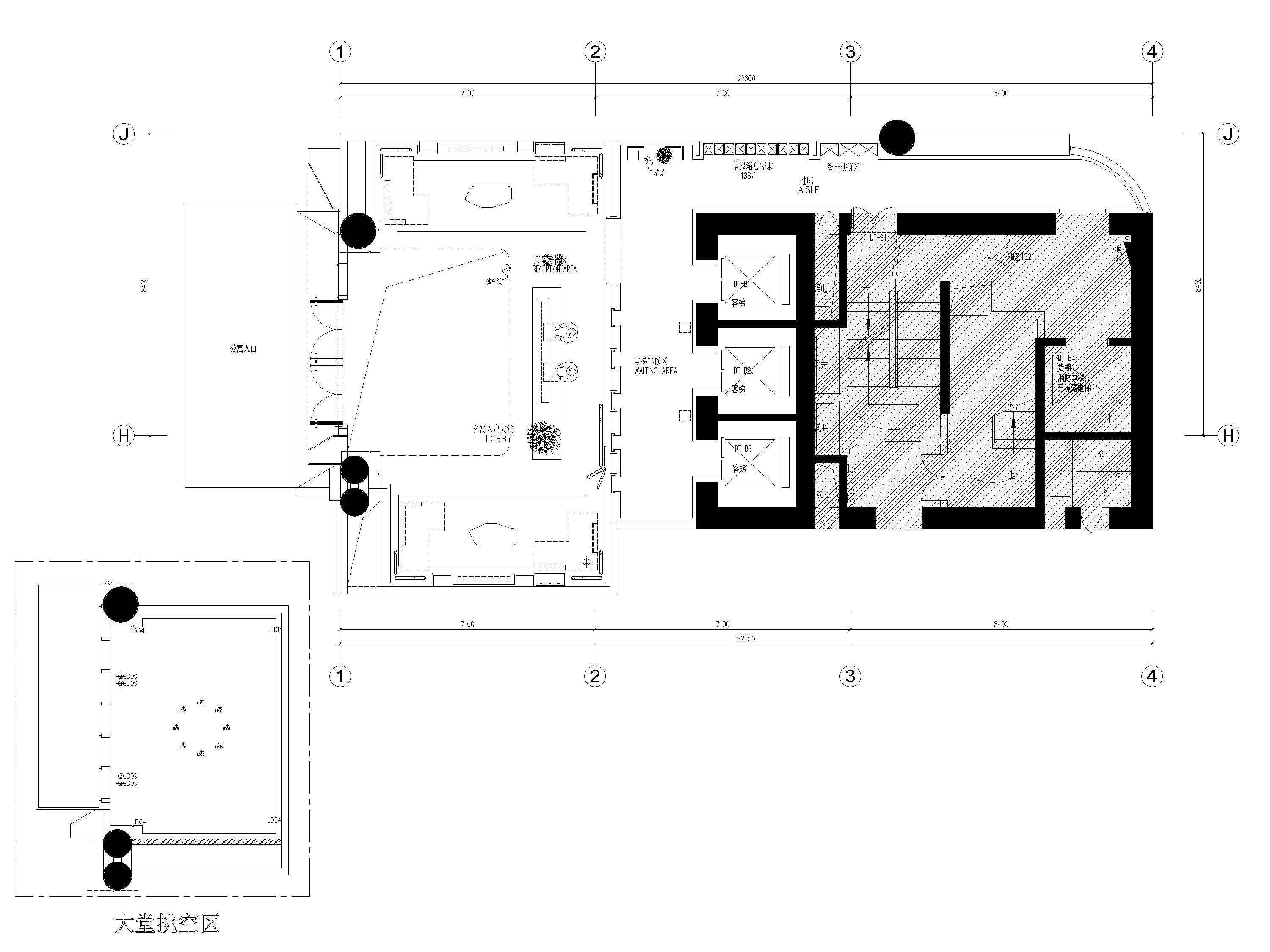 [广东]商住楼公寓首层公区及两套样板间图纸