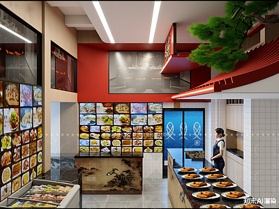 现代自助餐厅